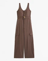 Draped Utility Jumpsuit