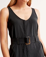 Draped Utility Jumpsuit