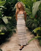 Crochet-Style Maxi Dress