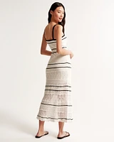 Crochet-Style Maxi Dress