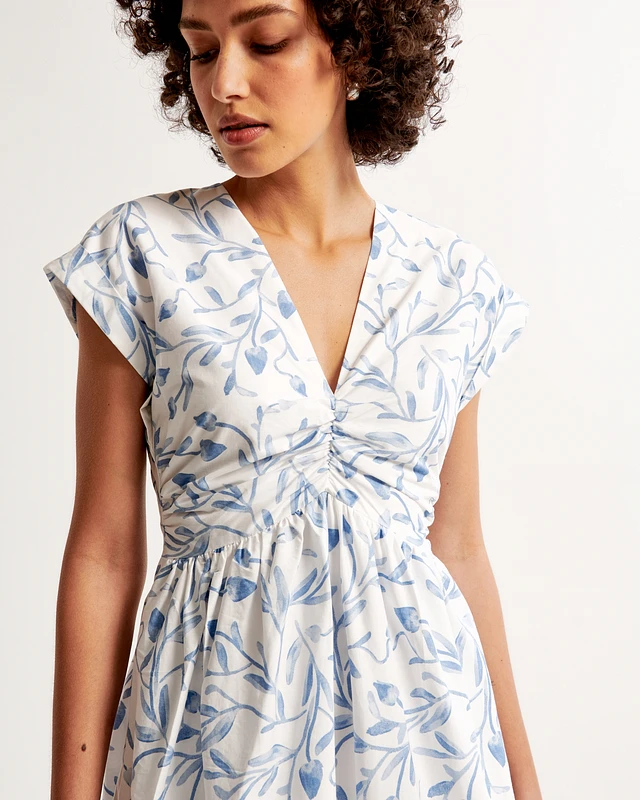 abercrombie cinch-front midi dress Abercrombie & Fitch, Women's Cinch-Front Midi Dress