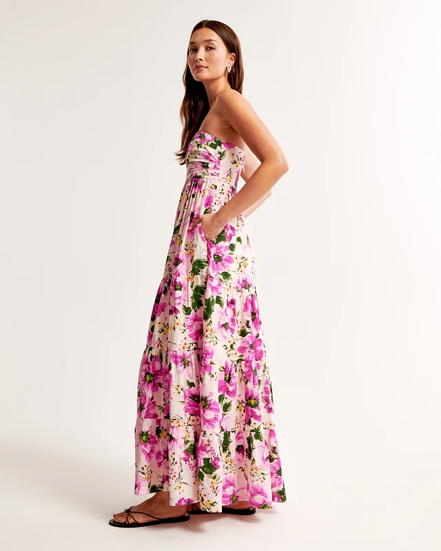 chinese dress ladies Eden Strapless Maxi Dress