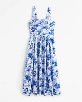 The A&F Emerson Linen-Blend Wide Strap Midi Dress