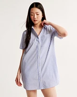 Relaxed Poplin Shirt Dress