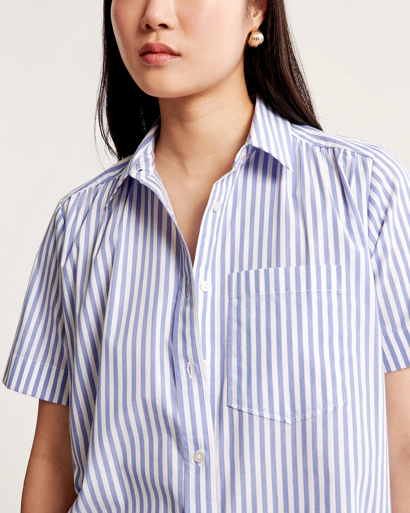 Relaxed Poplin Shirt Dress