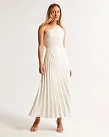 The A&F Giselle Pleated One-Shoulder Maxi Dress