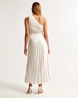 The A&F Giselle Pleated One-Shoulder Maxi Dress