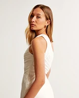 The A&F Giselle Pleated One-Shoulder Maxi Dress
