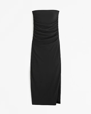 Strapless Knit Midi Dress