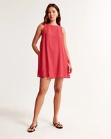 Open-Back Trapeze Mini Dress