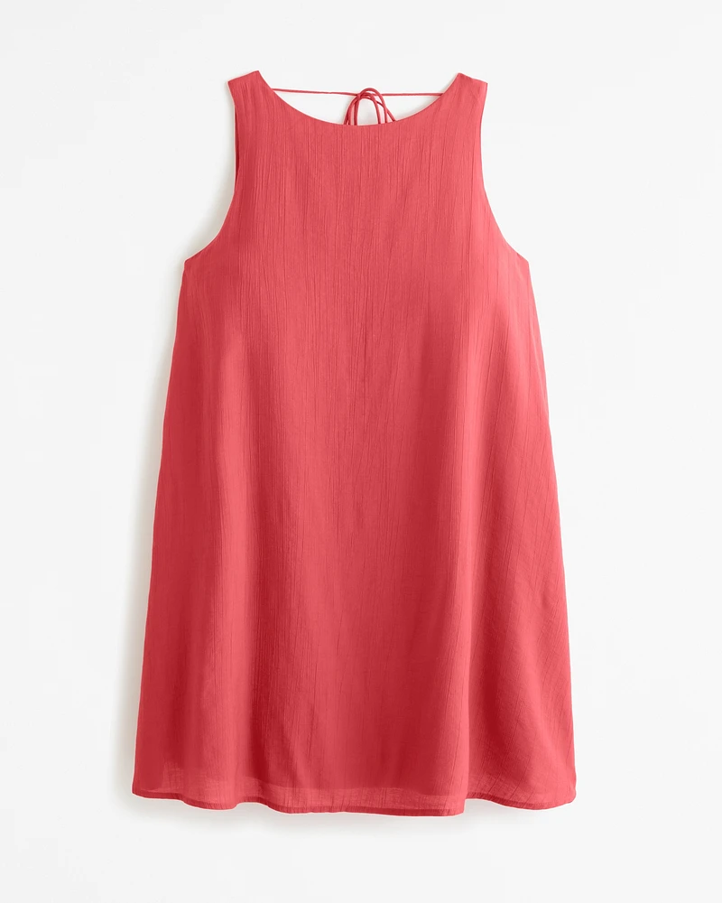 Open-Back Trapeze Mini Dress
