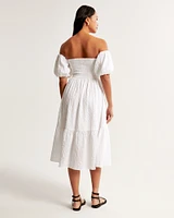 The A&F Emerson Off-The-Shoulder Midi Dress