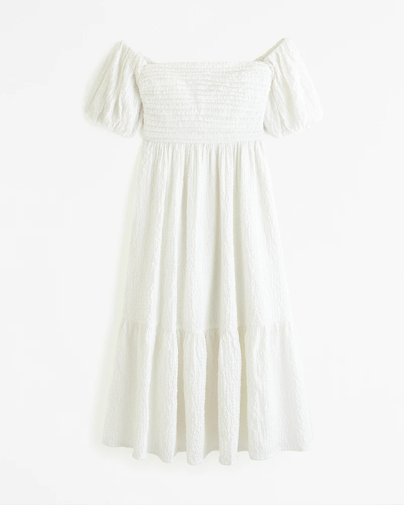 The A&F Emerson Off-The-Shoulder Midi Dress
