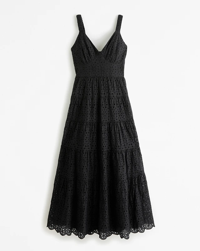 Abercrombie & Fitch Eyelet Maxi Dress | MainPlace Mall