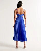 The A&F Giselle Pleated Cutout Maxi Dress