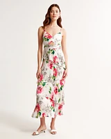 The A&F Giselle Pleated Tiered Maxi Dress