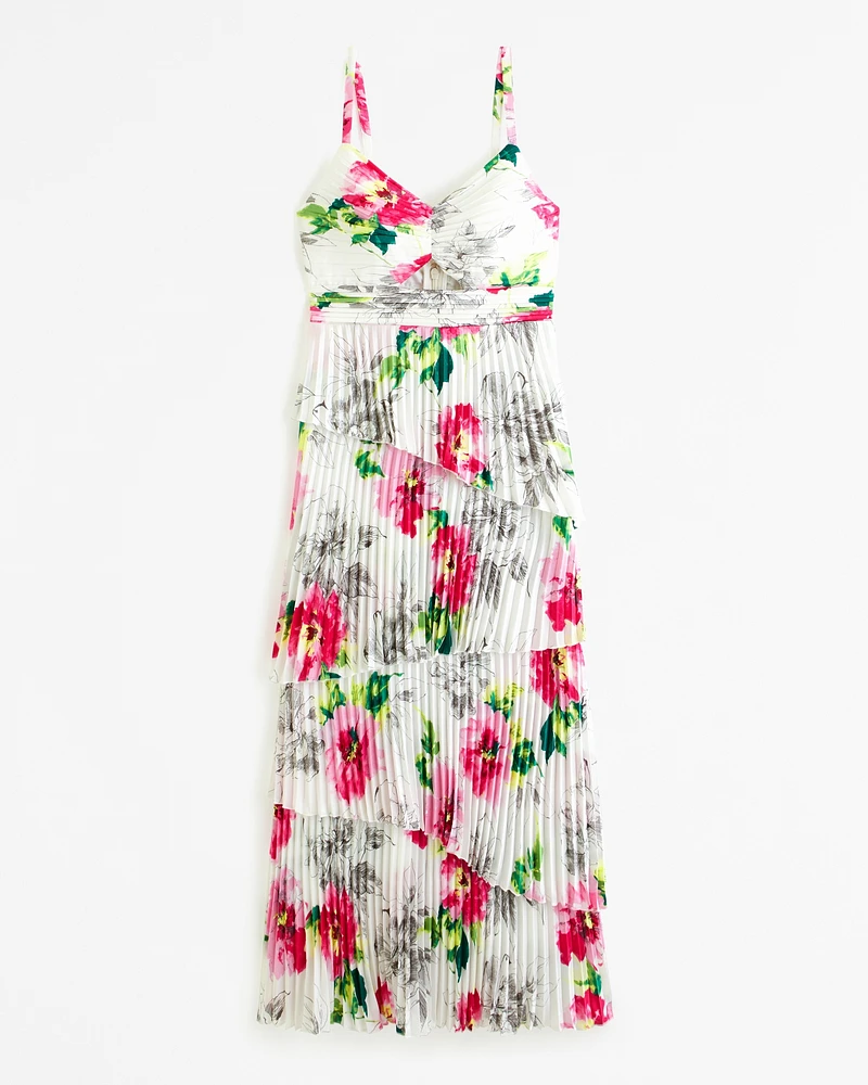 The A&F Giselle Pleated Tiered Maxi Dress