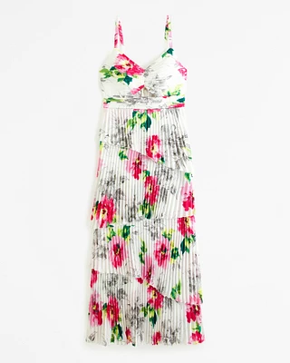 The A&F Giselle Pleated Tiered Maxi Dress