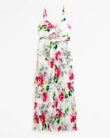 The A&F Giselle Pleated Tiered Maxi Dress