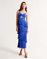 The A&F Giselle Pleated Tiered Maxi Dress