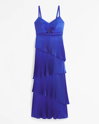 The A&F Giselle Pleated Tiered Maxi Dress