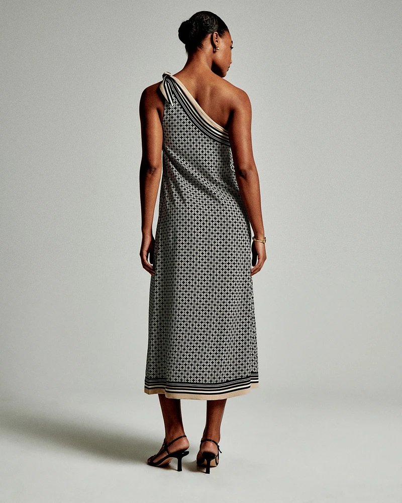 One-Shoulder Midi Dress