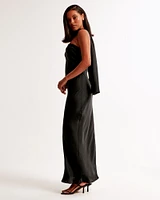 Strapless Scarf Maxi Dress