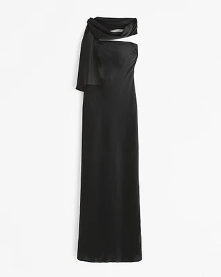 The A&F Julia Slip Strapless Scarf Maxi Dress