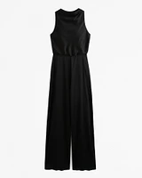 High-Neck Draped Jumpsuit