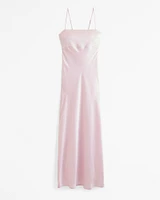 Cowl Back-Bow Maxi Dress