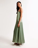 Strapless Trapeze Maxi Dress
