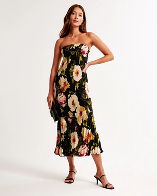 The A&F Giselle Pleat Release Midi Dress