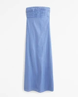 The A&F Emerson Strapless Linen-Blend Maxi Dress