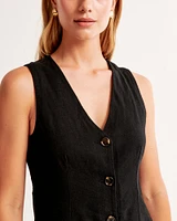 The A&F Mara Linen-Blend Vest Mini Dress