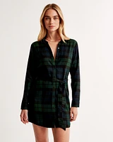 Flannel Shirt Dress