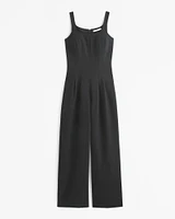 Squareneck Seamed Jumpsuit