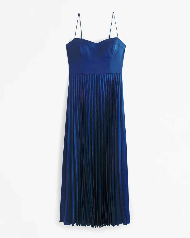 The A&F Giselle Sweetheart Pleated Midi Dress