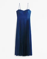 The A&F Giselle Sweetheart Pleated Midi Dress