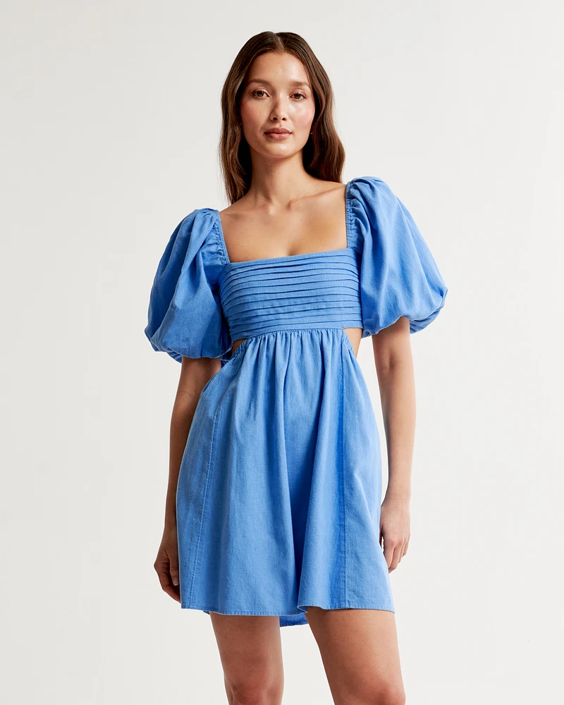 The A&F Emerson Linen-Blend Cutout Mini Dress