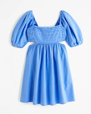 Emerson Linen-Blend Cutout Mini Dress