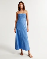 The A&F Emerson Strapless Midi Dress