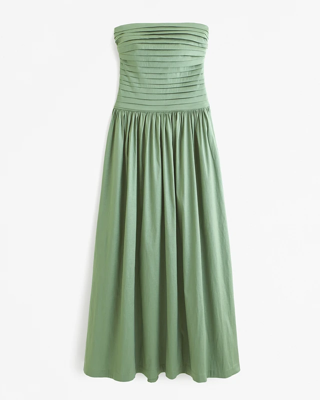 slim fit dress slacks Delphina Green Bandeau Dropped Waist Maxi Dress Vicky Pattison EDIT
