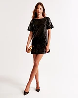 Sequin Tee Mini Dress