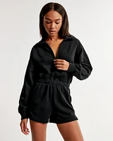 Long-Sleeve Fleece Romper