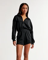 Long-Sleeve Fleece Romper