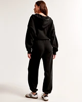 Long-Sleeve Hooded Fleece Jumpsuit