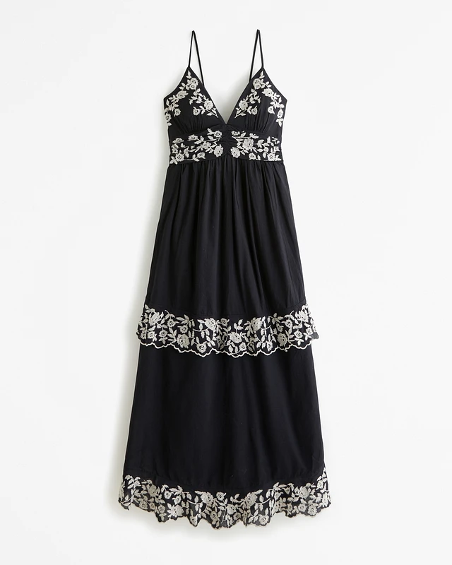 Abercrombie & Fitch Tiered Ruffle Maxi Dress | MainPlace Mall