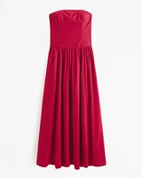 Strapless Drop-Waist Maxi Dress