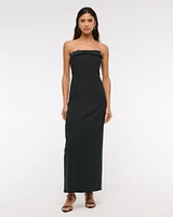 Column Bow-Front Maxi Dress