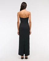 Column Bow-Front Maxi Dress